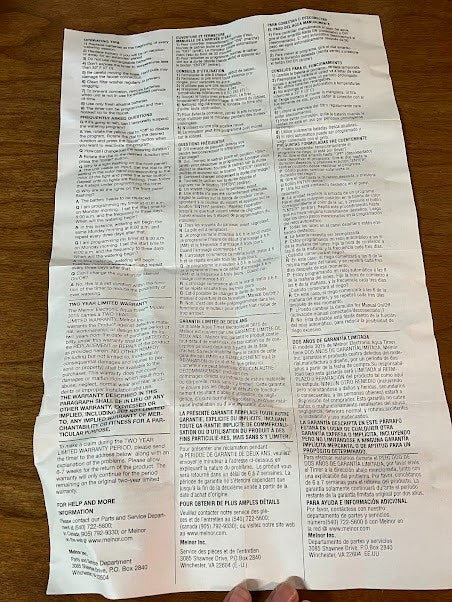 Melnor AquaTimer - Model 3015 - Electronic Water Timer