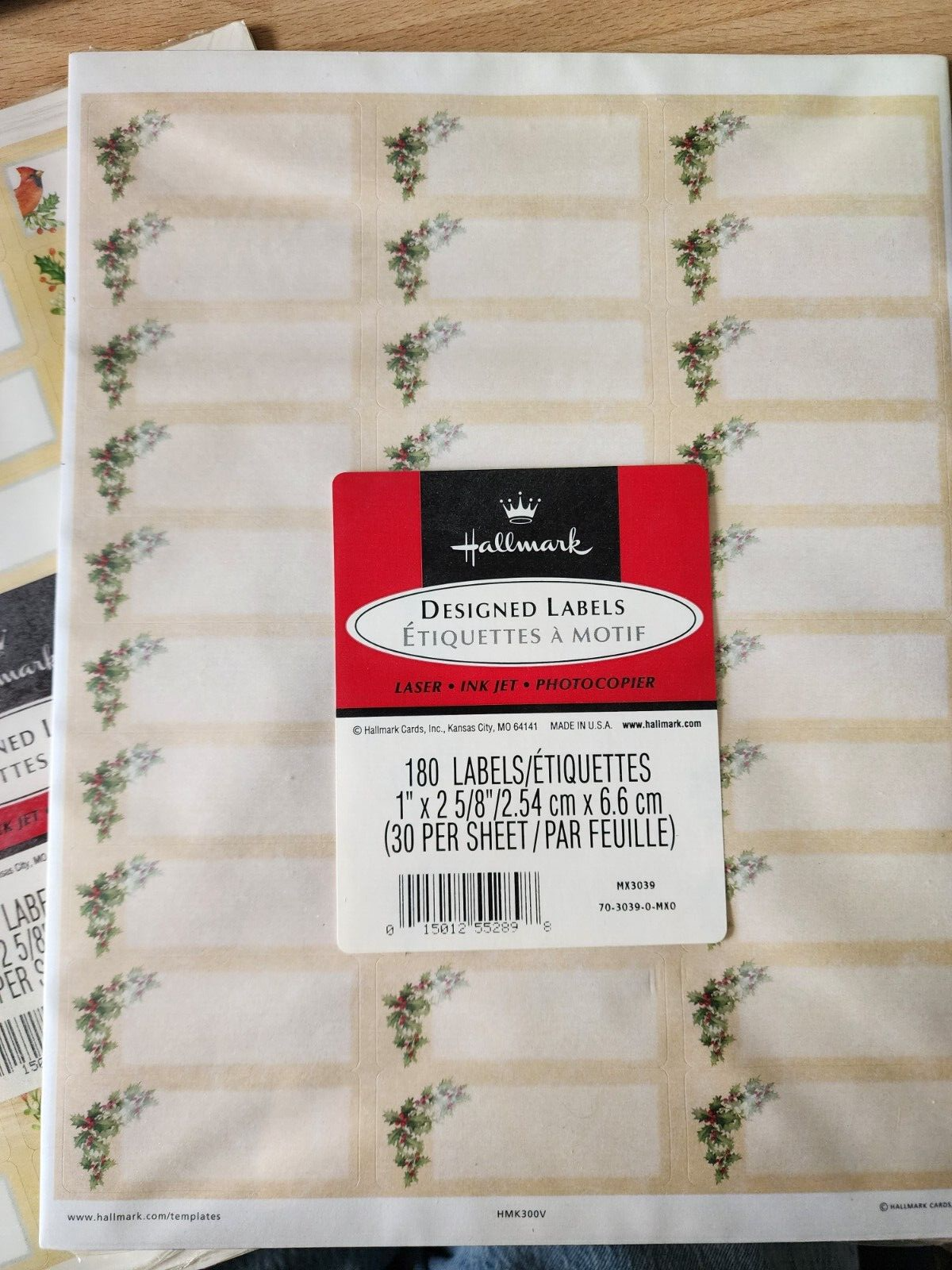 Lof of 2 Hallmark 180 Address Labels Designed