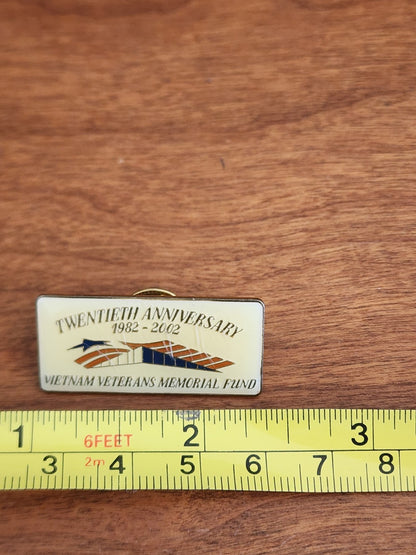 Twentieth Anniversary (1982-2002) Vietnam Veterans Memorial Fund Pin