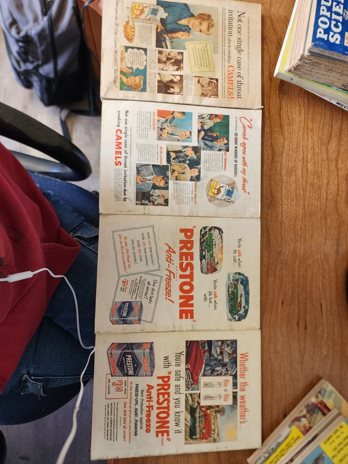 Lot of 4 Vintage Popular Mechanics Magazines 1950s