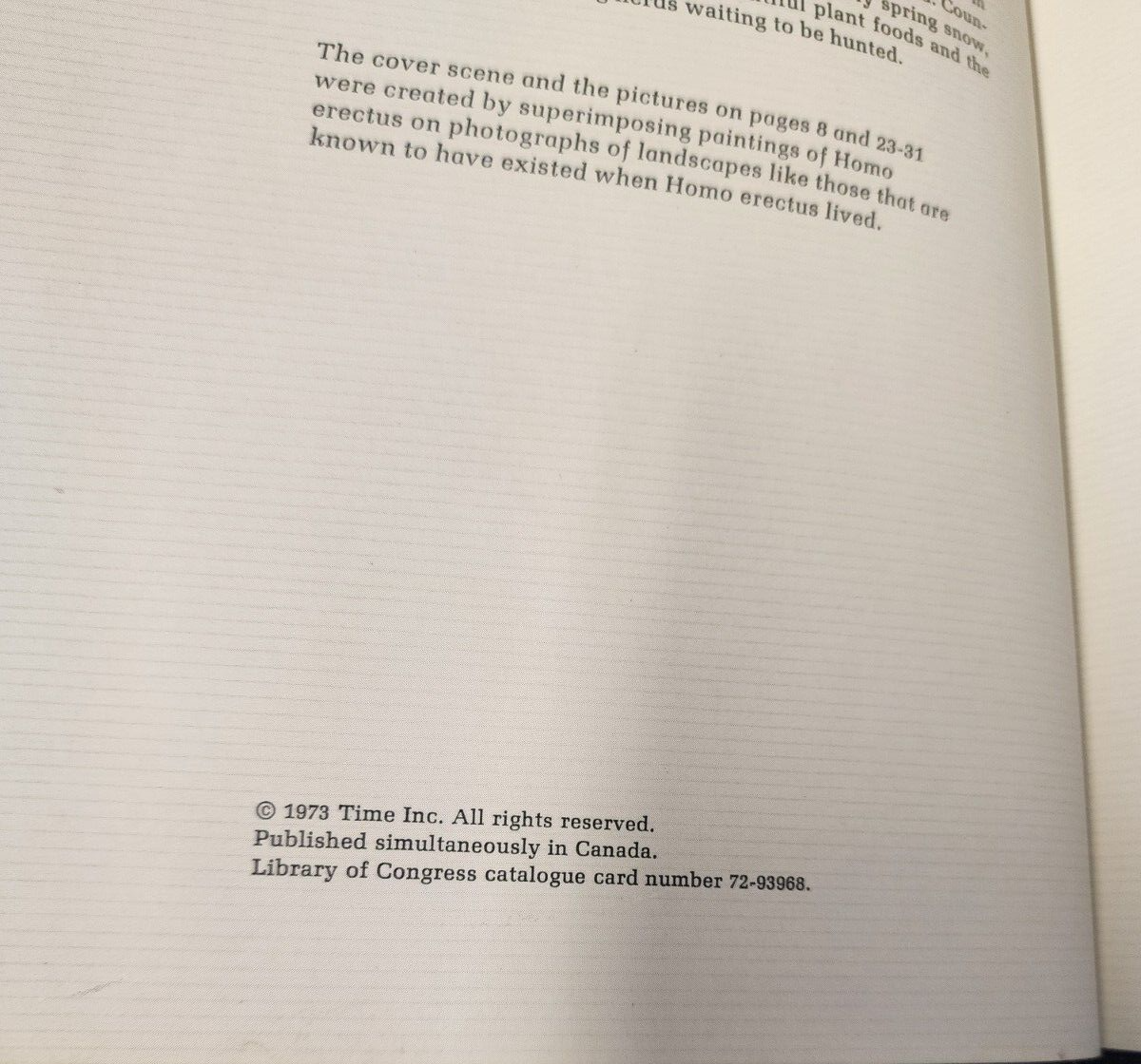 The First Men - The Emergence Of Man Series Time Life Books Hardcover - 1973