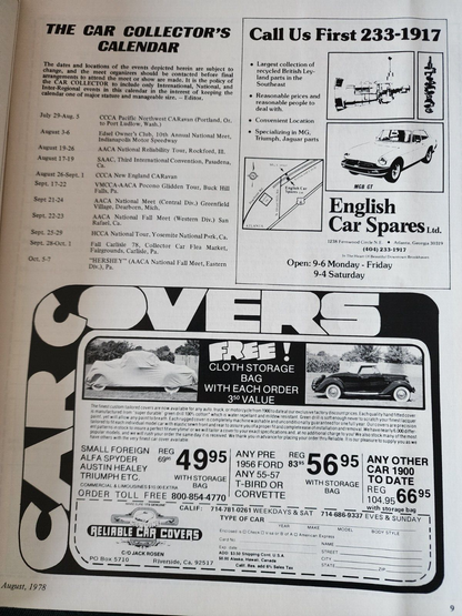 Aug 1978 For Pleasure and profit Car Collector