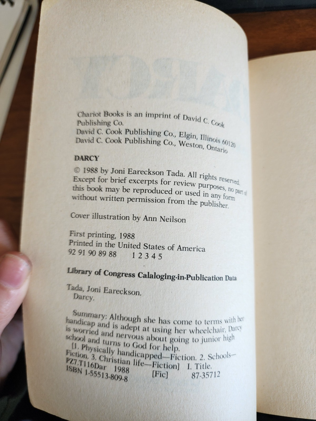 Darcy Paperback Book by Joni Eareckson Tada