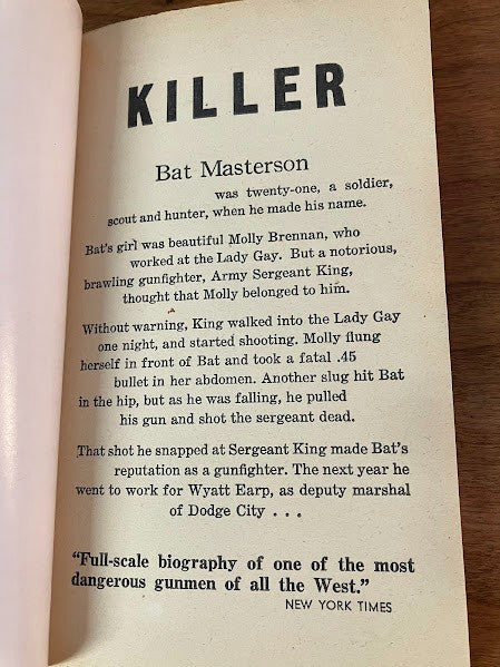 Bantam Books - Bat Masterson and Company Q by Richard O'Connor