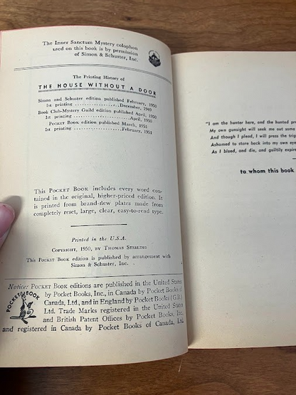 Vintage Paperback - Thomas Sterling: The House Without A Door