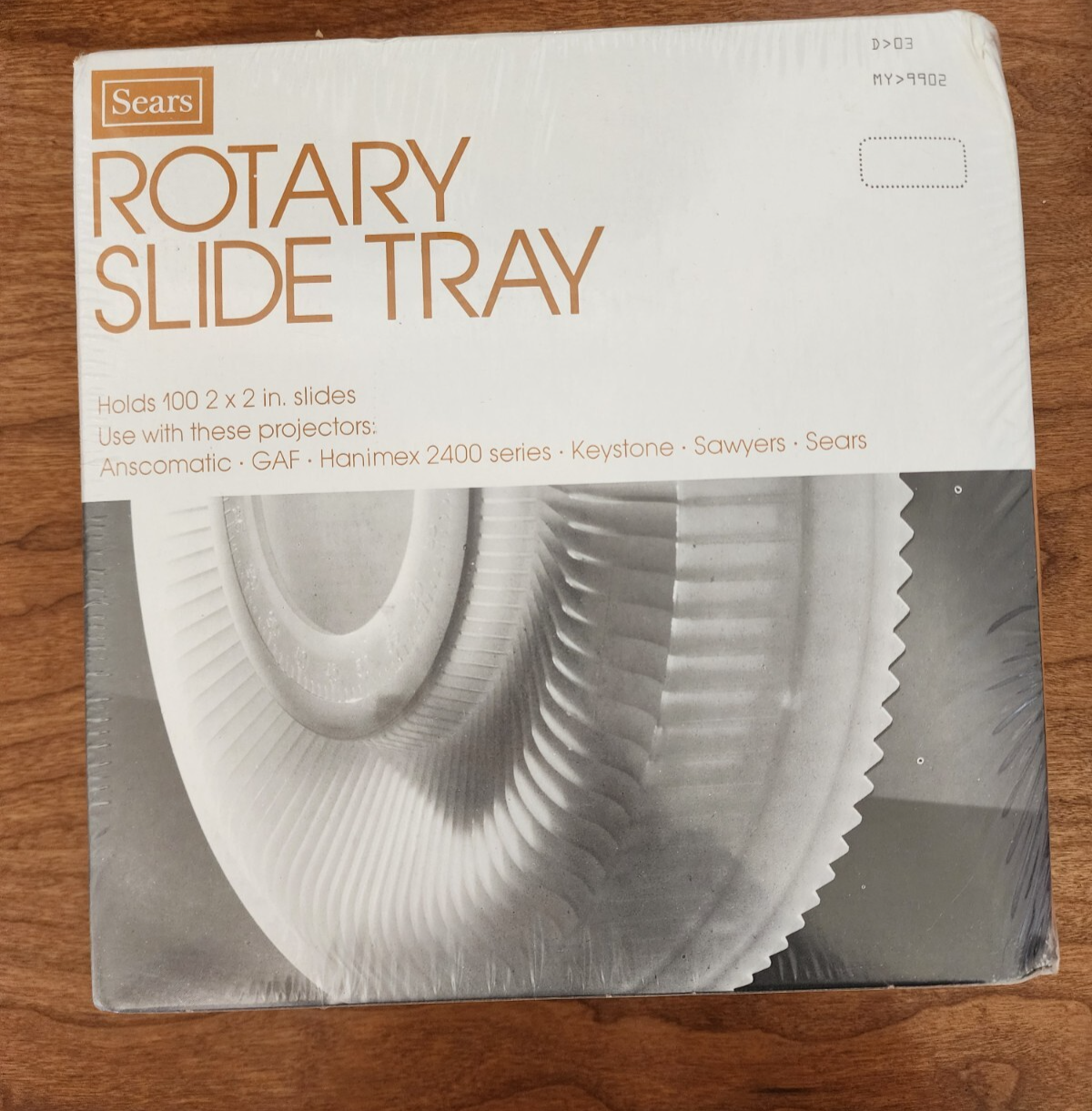 39902 Sears Rotary Slide Tray Holds 100 2 X 2 In. Slides NEW