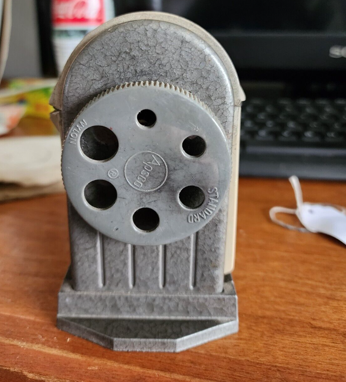 Vtg  Apsco Dexter Super 10 Pencil Sharpener - 6 Hole