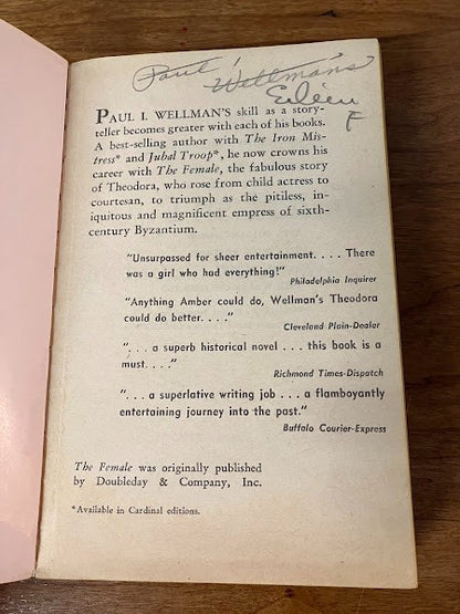 Vtg Paperbacks - Paul Wellmans - lot of 2