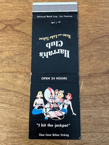 VINTAGE MATCHCOVERS - Club Harrah's Reno and Lake Tahoe - sold in a lot of 5