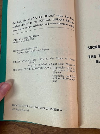 Popular Library: Books by Ernest Haycox - lot of 3