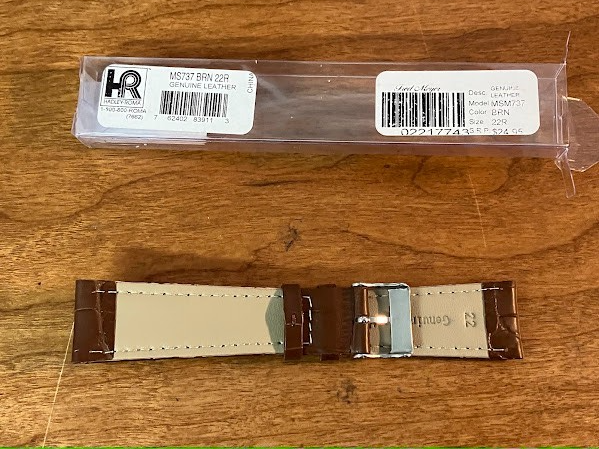 Hadley Roma Wristwatch: MS737 Brown 22R - Genuine Leather