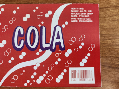 12 Fl Oz Cola Soda Sticker Prop