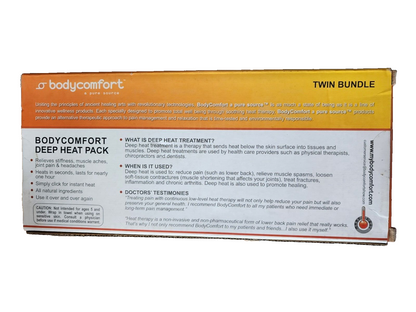 Body Comfort Twin Bundle Instant Heat Packs - 2 Pocket, 2 Hand, 2 Foot Packs NEW
