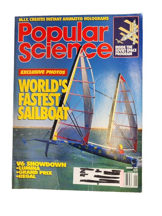Popular Science Magazine January 1991 World's Fastest Sailboat