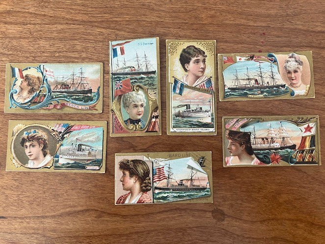 Tobacco Card: Ocean and River Steamers - Duke's Cigarette - lot of 7