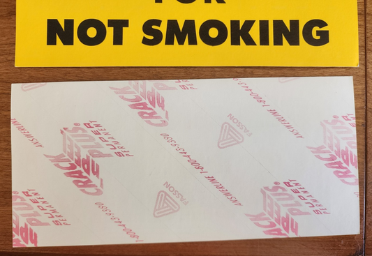 Pair of "Thank You For Not Smoking" Warning Sign/Bumper Sticker 8" x 4"