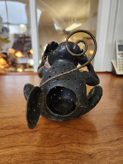 Metal 6" Monkey "Hear No Evil" Candle Holder