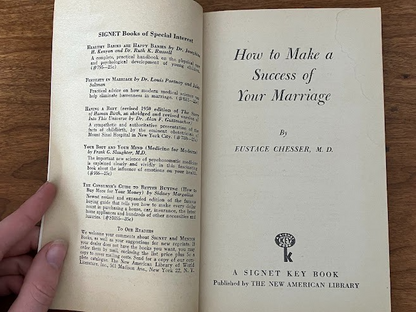 How to Make a Success of Your Marriage By Dr. Eustace Chesser