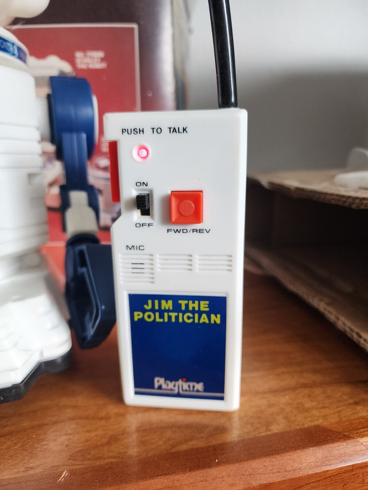 Vintage 1986 Playtime Jim The Politician Robot RC Radio WORKS