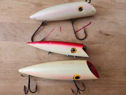 Vintage Salmon Plug 2 5" Wood Fishing Lures and 1 6" (Lot of 3)