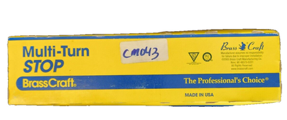 BrassCraft Plumbing OCR1912A C Multi-Turn faucet angle STOP & riser