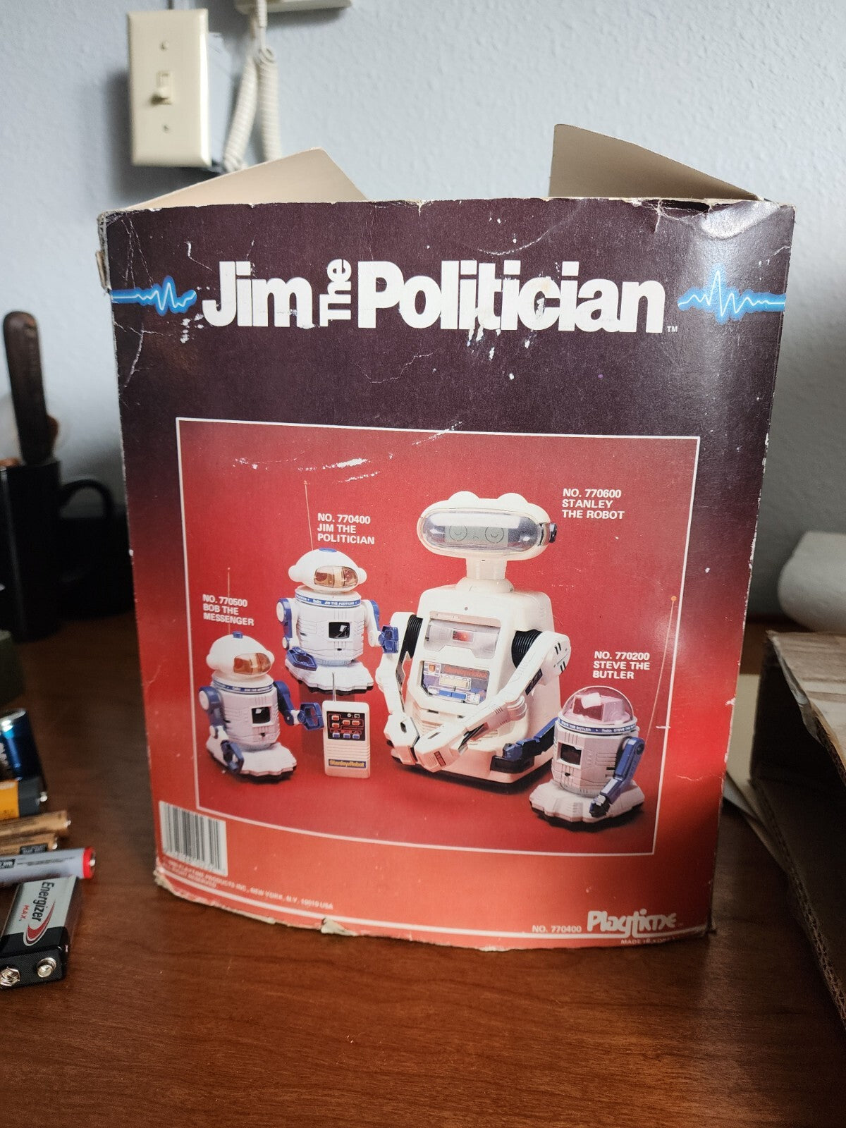 Vintage 1986 Playtime Jim The Politician Robot RC Radio WORKS
