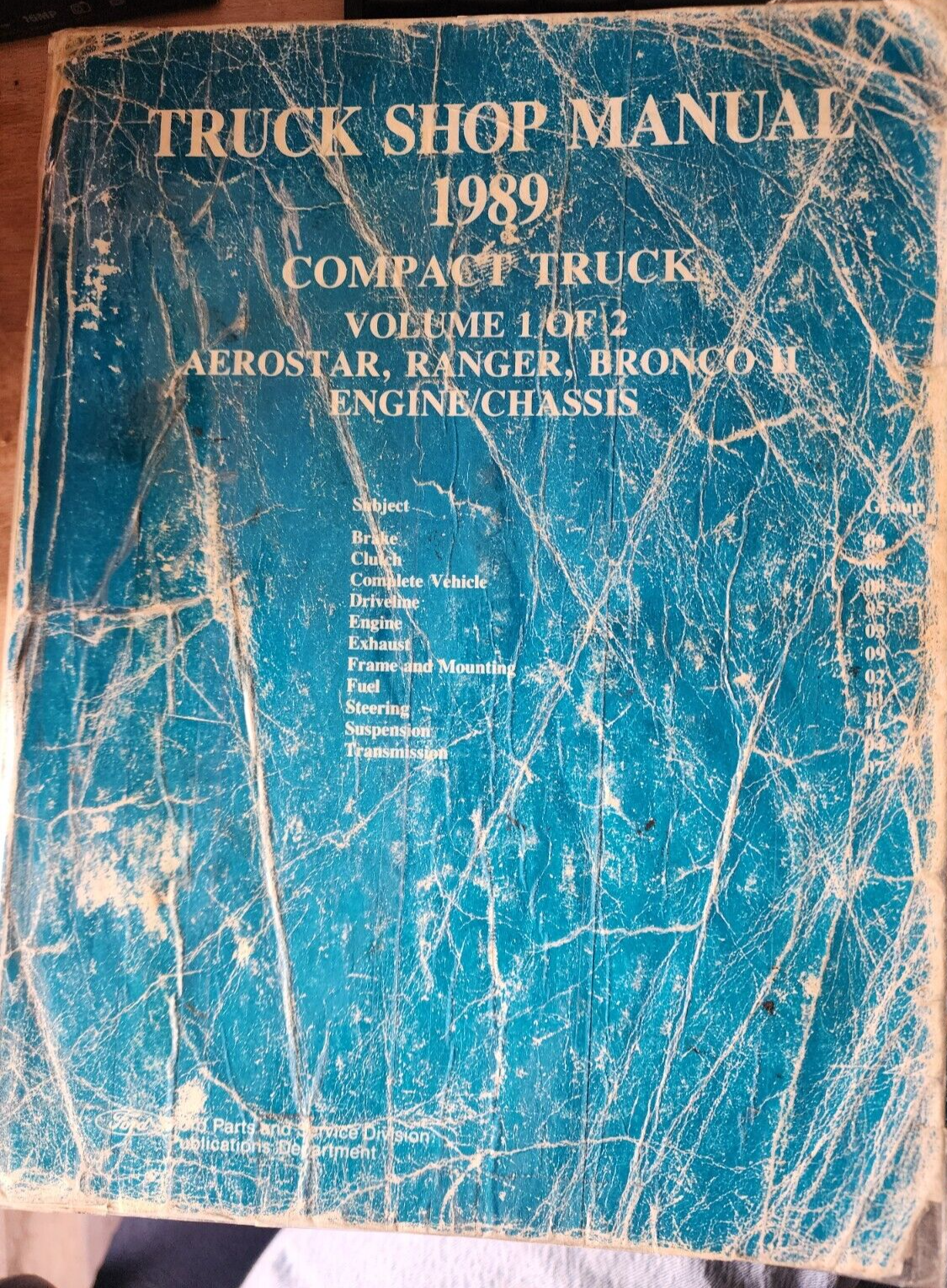 1989 Ford Compact Truck Factory Shop Service Repair Manual Set of 2