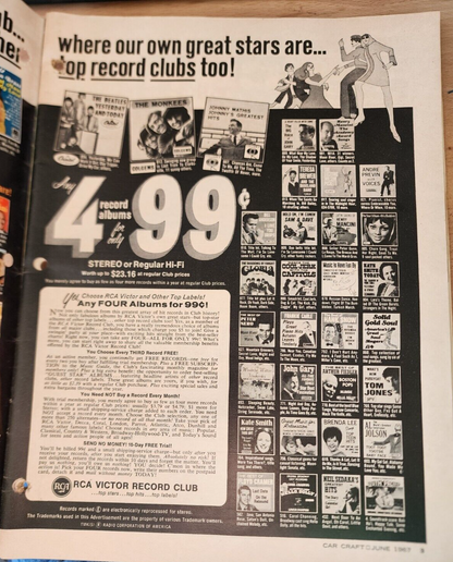 VINTAGE CAR CRAFT MAGAZINE---JUNE 1967 Special Roadster issue