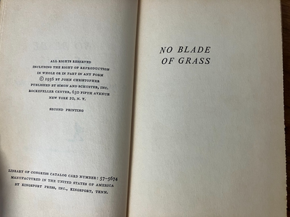 Book: No Blade of Grass by John Christopher