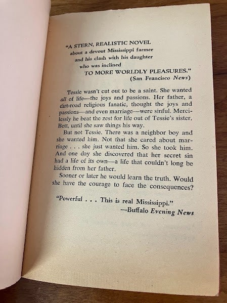 Vtg Paperback - Cotton Country (The Fingers Of Night) - Hubert Creekmore