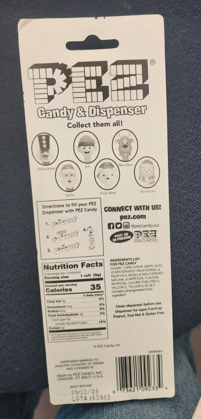Pez Dispenser Merry Christmas Santa Clause w/ Candy Made in USA - Sealed New!