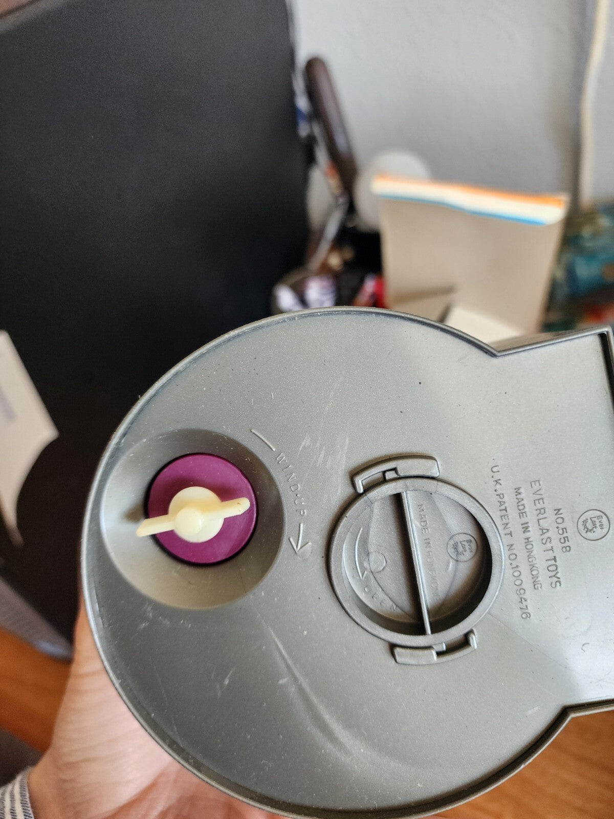 Wind Up Action Robot Machine Bank Hong Kong Toy