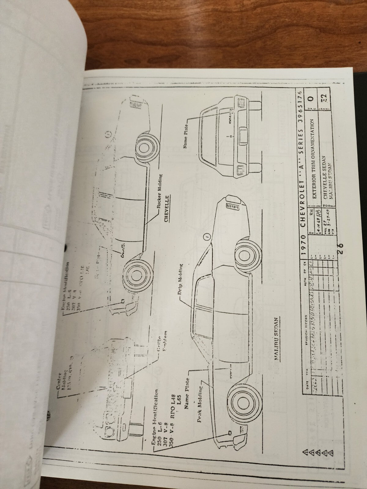 1970 Chevelle El Camino Monte Carlo Factory GM Assembly Manual