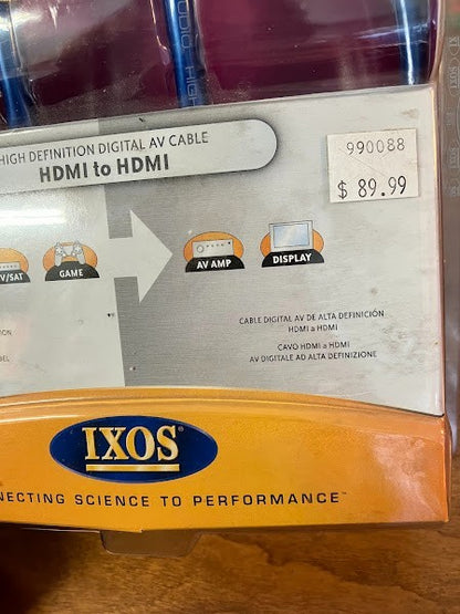 IXOS: Blue HDMI Cables - 1.0 meter (3.2ft)