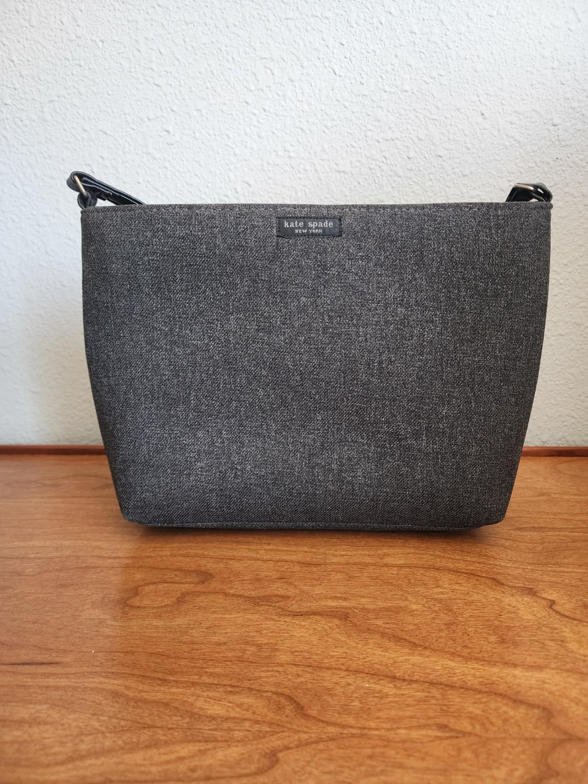 Authentic KATE SPADE Wool Dark Gray Shoulder Handbag
