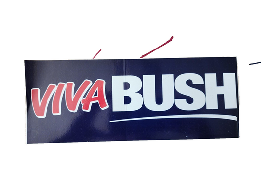 Vintage 3 Viva Bush 1 Quayle 88 bumper sticker George H W campaign Spanish 1988