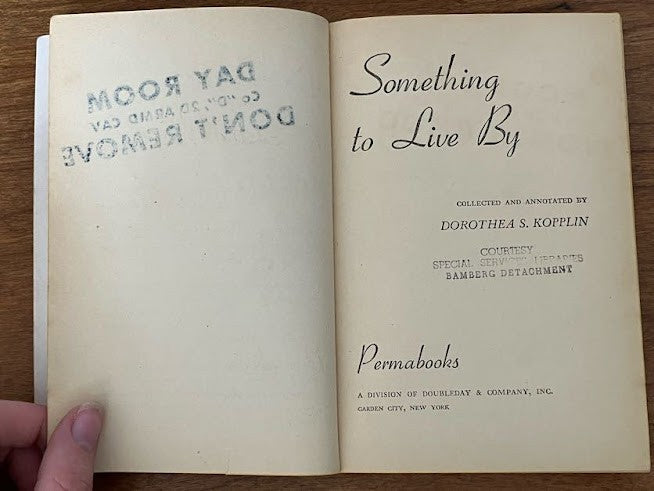 Something to Live By - Paperback By Dorothea S Kopplin
