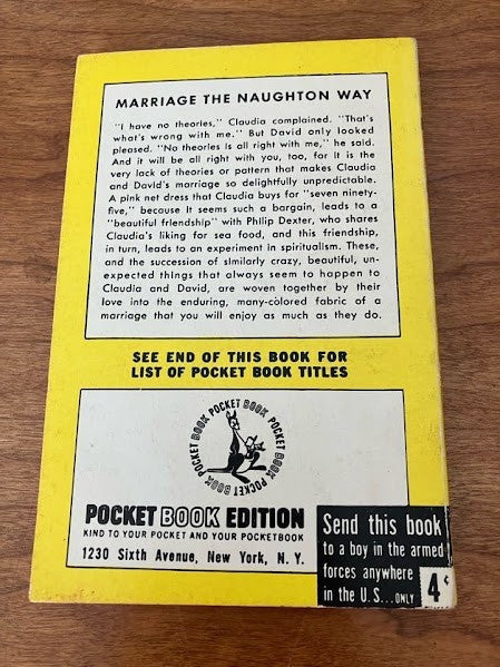 Vtg Pocket Book - CLAUDIA and DAVID by Rose Franken