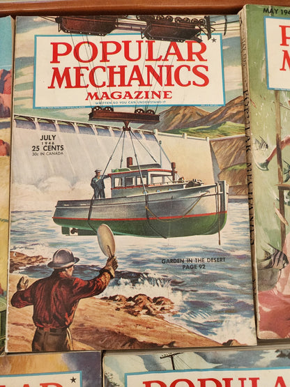 Popular Mechanics Magazine Lot of (5) Issues 1946