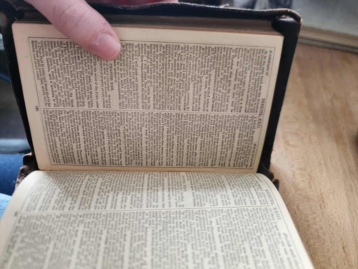 Holy Bible "moaps" 19th century - Leather