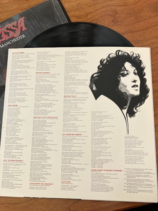 Melissa Manchester Melissa  12" Record