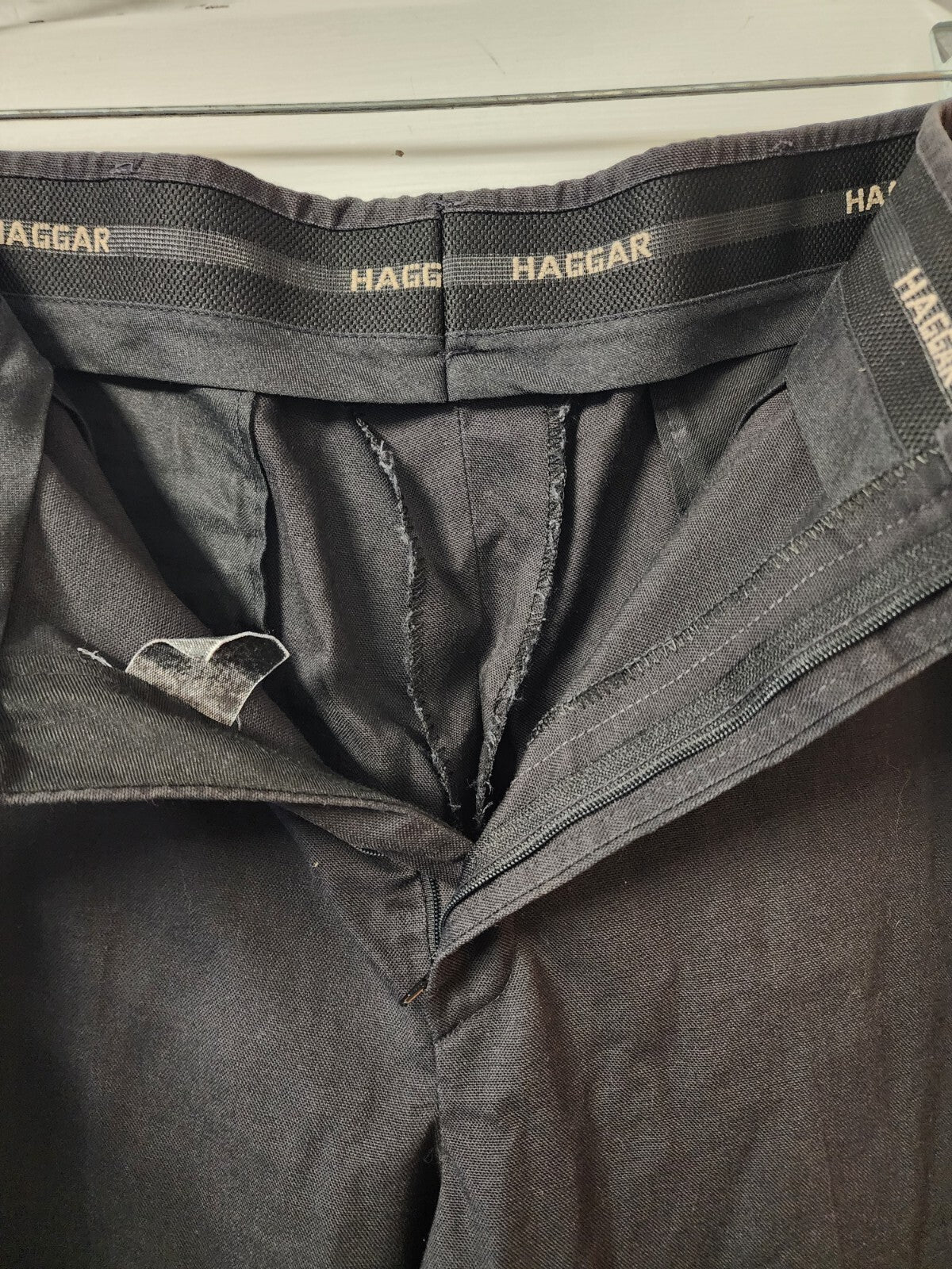 Haggar Men's Premium Flex Dress Pant Black 38 x 26.5