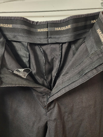 Haggar Men's Premium Flex Dress Pant Black 38 x 26.5