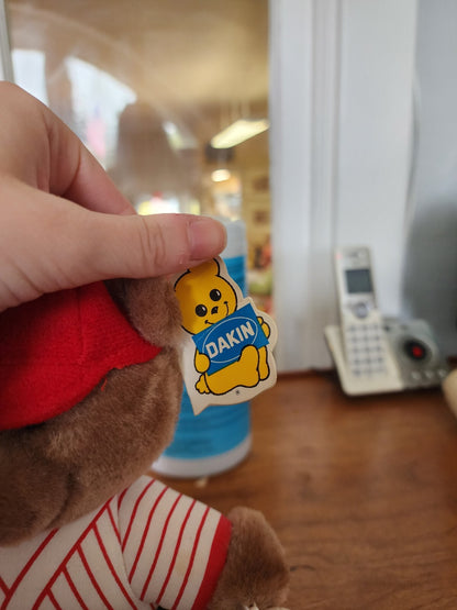 VTG 1986 Slugger Bear Dakin Baseball Player 8" Plush Animal Toy VWT