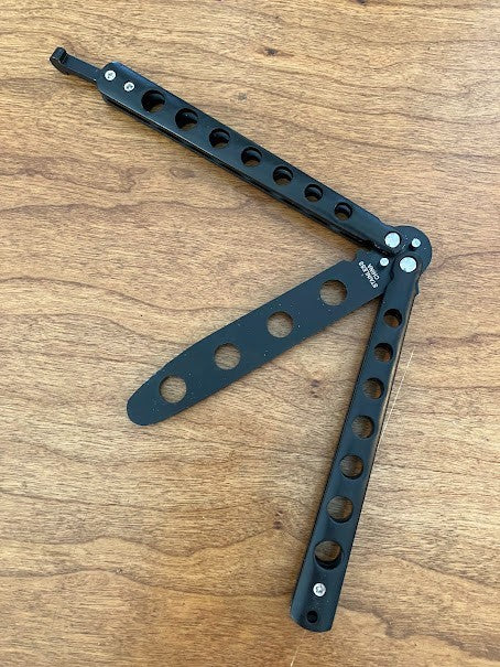 Butterfly Trainer Training Dull Knife Tool Black Metal Practice