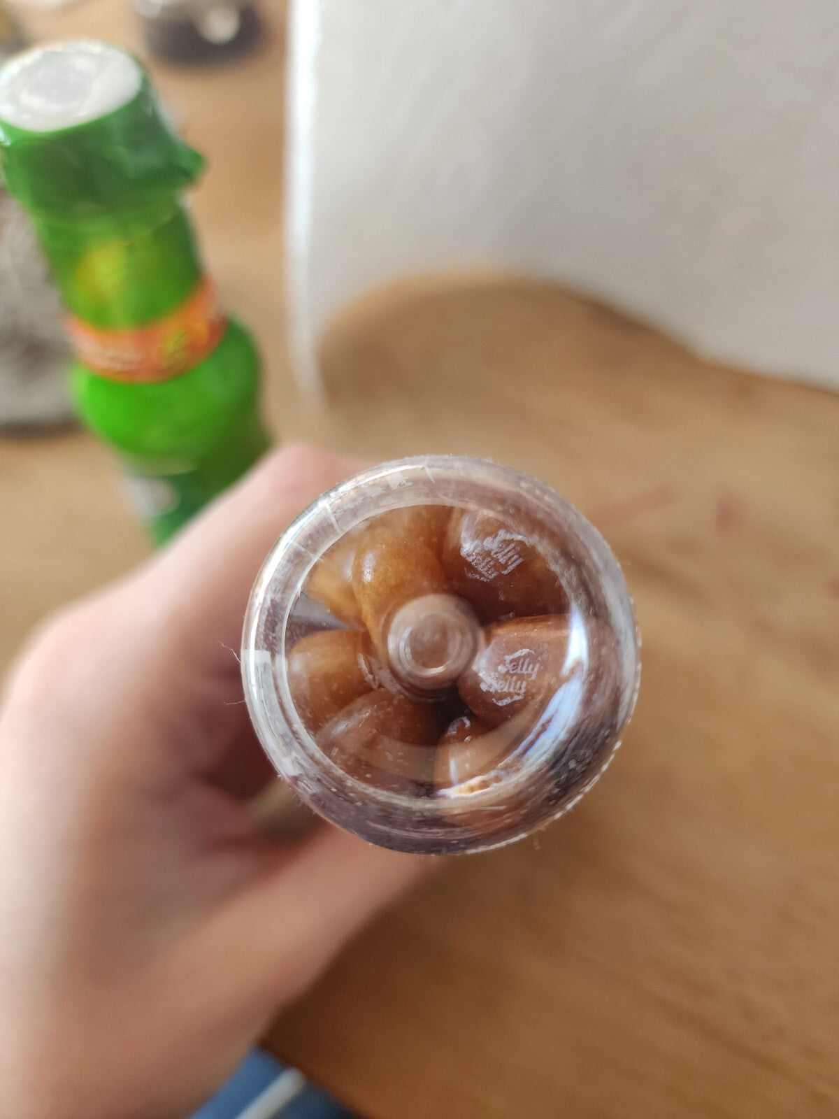 Lot of 2 2006 Jelly Belly A&W & 7UP CANDY 5” Bottle Container Soda Jellybeans