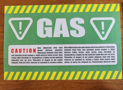 Gas Caution Label Sticker