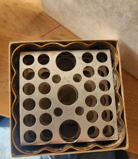 Vintage Aarco Flower Tray Square Brass Flower Frog Decorative Decor
