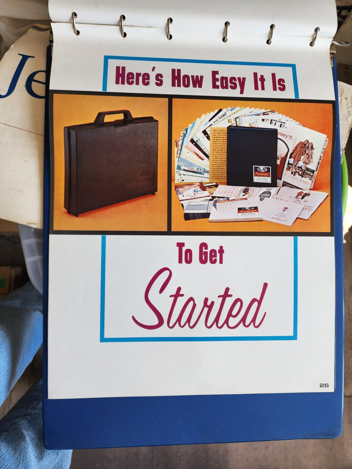 OOAK Vintage Amway Poster Examples In a Binder Folder