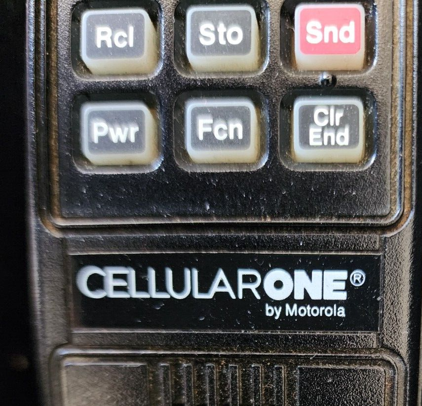 Vintage Motorola Cellular One Mobile Telephone w/ Bag Battery & Manual